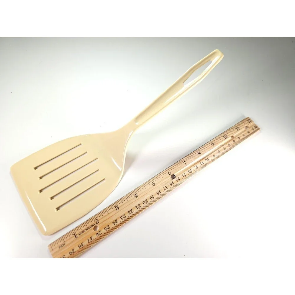 Vintage King Kraft Slotted Spatula Almond Nylon Turner Northern Plastics USA